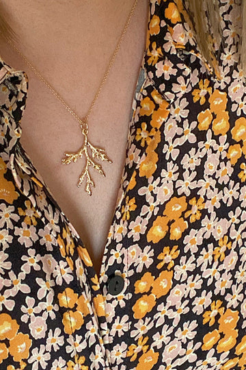 Wisteria London Aster Gold Branch Necklace Wisteria London